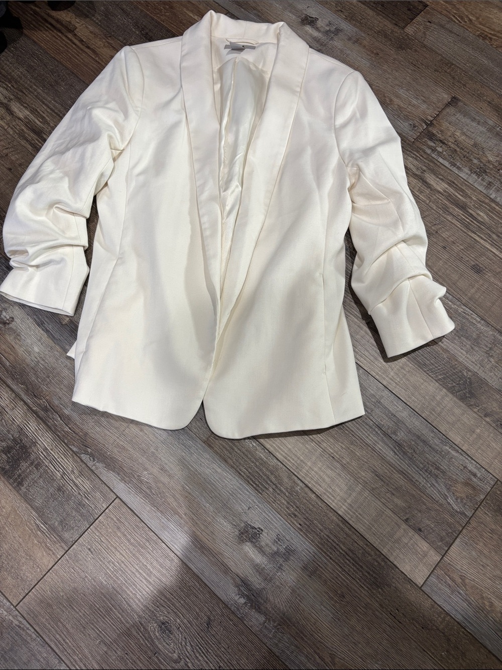 H&M Off-White Shawl Collar Blazer Jacket